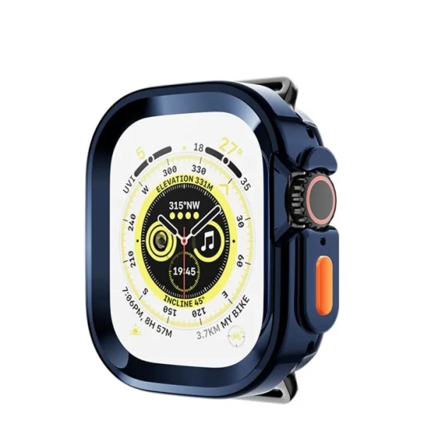 Fulltäckande case för Apple Watch Ultra 2 1 49 mm TPU-ram för Iwatch series 8 Skal Ramskydd Bumper Accessories Cover Plating Blue For Ultra 49mm
