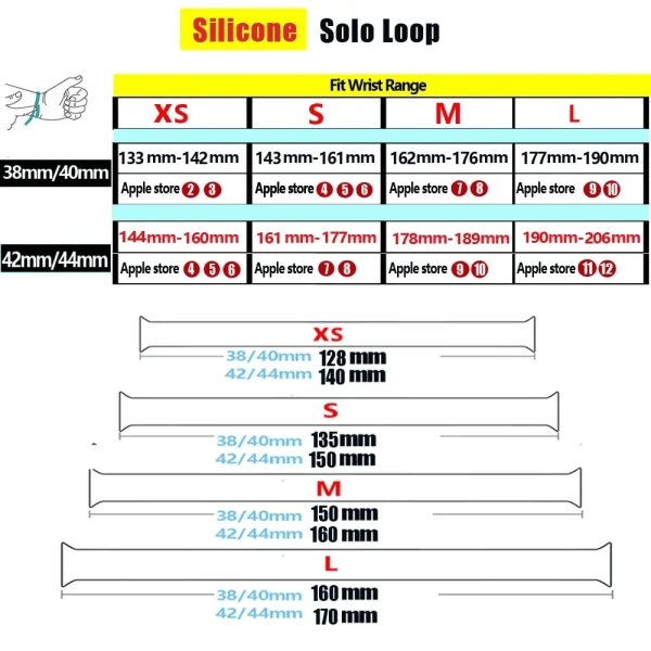 Solo Loop för apple Watch Band 40mm 44mm 45mm 41mm 42mm 49mm Elastiskt silikonarmband iWatch series 3/SE/6/7/8/9/ultra 2 Rem abyss blue L