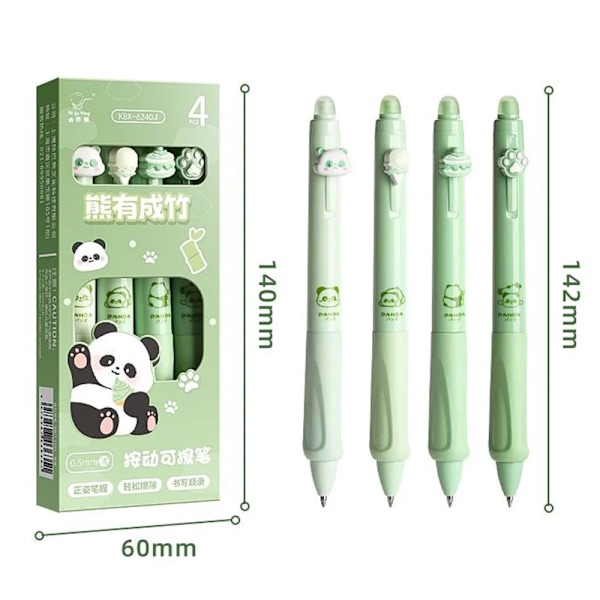 1/4Pcs Tecknad Capybara Panda Raderbar Pressning Neutral Penna Snabb Torkning Kulspets Penna Modesignag Penna Skrivning Till Og style 8