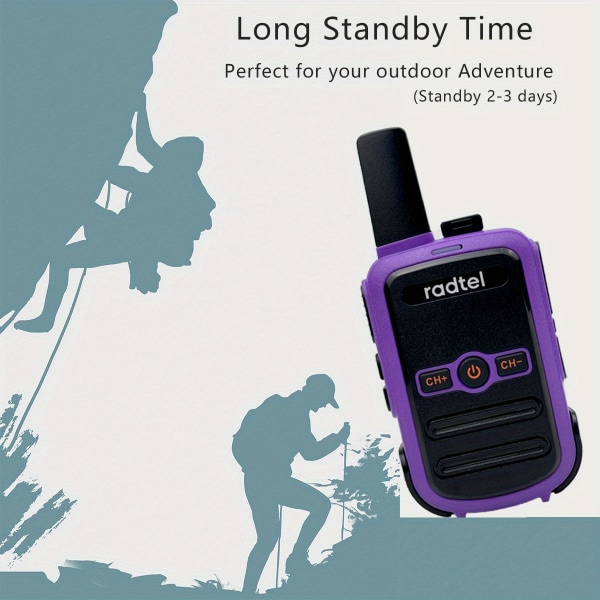 Mini Walkie Talkie Radtel RT12 Bärbar tvåvägsradio FRS Radiokommunikation Långdistans Walkie-Talkie för hotellföretag Purple