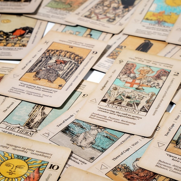 Betyder Tarotkort för nybörjare Tarot, Nyckelord Antiqued Tarot Deck, 78 kort Spådomsspel Spådomsverktyg