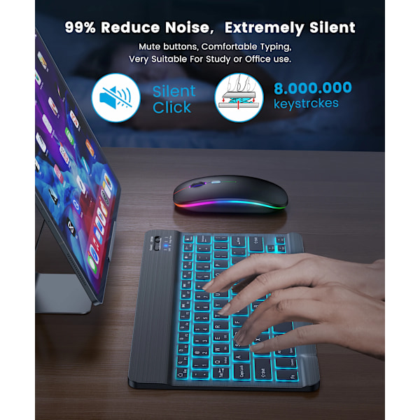 Emtra Taustavalaistu keyboard Portugal rechargeable