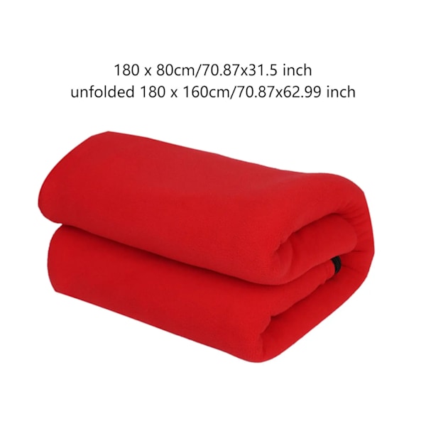 Fleece Sovsäckfoder Campingfilt för Vuxna Barn Sovsäcksark Enkelsäng Sovsäck för Bergsklättring Vandring Hotell Red