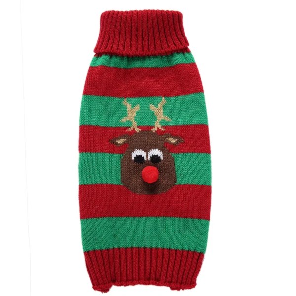 Vinter Hundkläder Jullovströja Chihuahua Teddy Outfit kappa för Liten Medium Stor Hund och Katt Höstvarm Red-nose XL