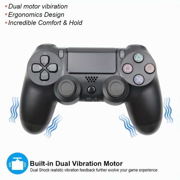 Trådlös Gamepad för PS4-kontroller Passar för PS4/Slim/ Pro -konsol för PS4 PC Joystick White