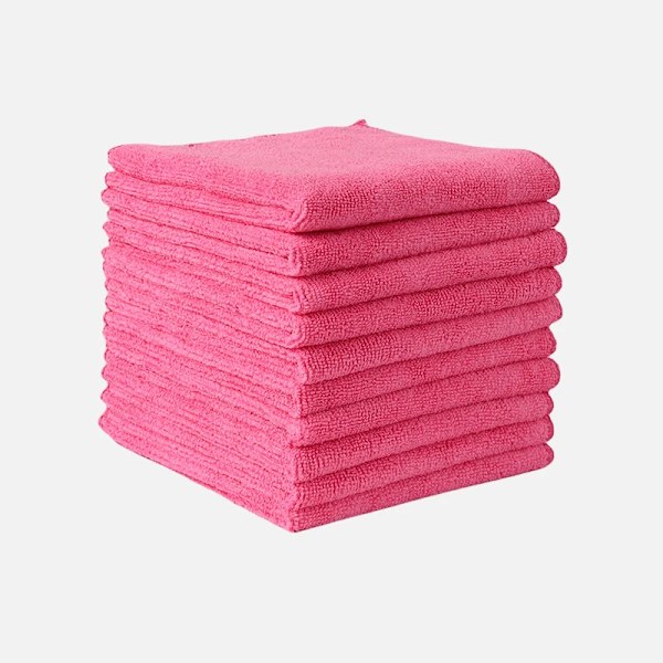 20 stk Engros Genanvendelige Tørrende Rengøringsklude Husholdningskøkken Klud Bil Mikrofiber Håndklæde Ruller Opvaskeklud Vask Håndklæder Rent Værktøj Rose red 1PC