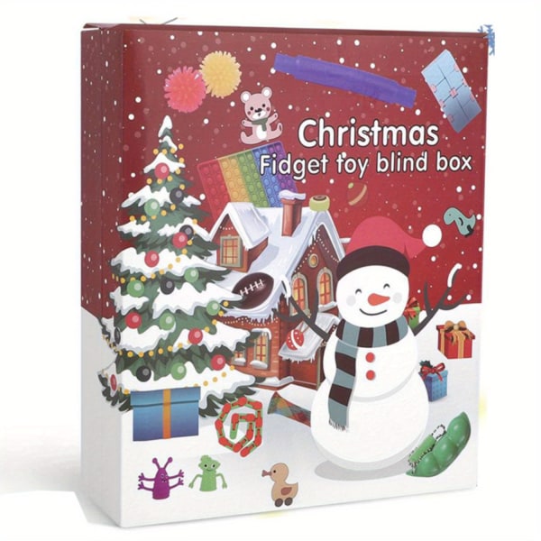 Fidget adventskalender 2023, 24 dagar av överraskningar Fidget Toys Box, julhelgsnedräkning adventskalendrar, tonåringar, pojkar och flickor