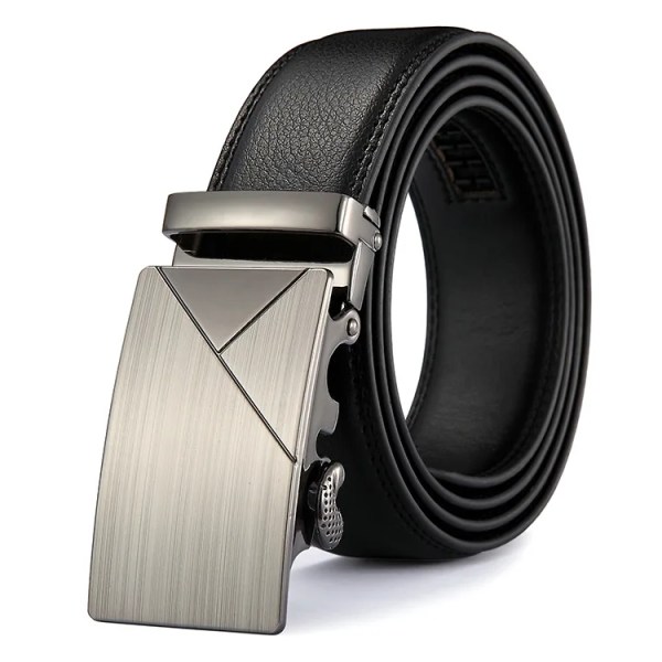 Mode Läderbälte Business Byxrem Byxa Ceinture Homme Koskinn Automatiskt spänne Kohud Herrbälten C252