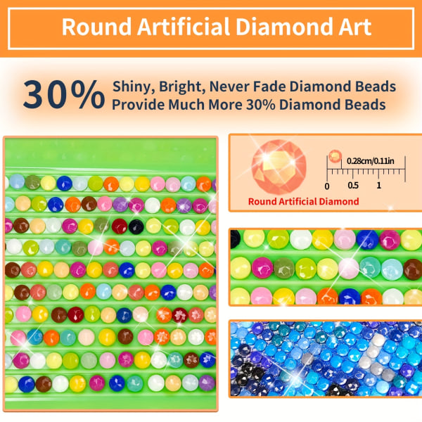 5D DIY stora diamond painting för vuxna, 15,7 x 35,4 tum/40 x 90 cm Rocky Mount Round Full Rhinestone Art Kit Bild efter nummer 15.7x35.4inch/40x90cm