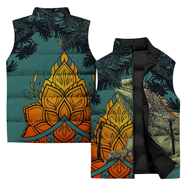 Mænds Vintervest Edderkop og Rød Drage Print Trendy Vest Mænd Jakker Mænds Tøj 2024 Harajuku Streetwear Veste Ærmeløs P24223MHH-90PG 5XL