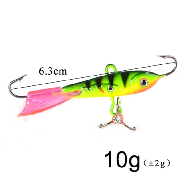 FISH KING 10g 20g Isfiskebete Balanserare 3D Ögon Metalljigg Is Hård Konstgjord Bete Sjunkande Minnow Swimbait Wobblers Gädda 10g-003