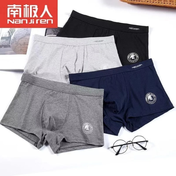 Plus Size Herr Underkläder Boxer Man Kalsonger Solida Shorts Bomull Boxer Hem Mellan Man Boxer Sexiga L-6xl 4PCS hongtou 6XL 110-125KG