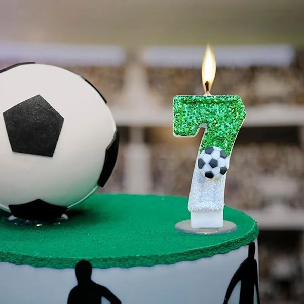 Födelsedag Nummer Ljus Vit Fotboll Nummer 0 Födelsedagstårta Rolig Glitter Cupcake Topper för Barn Vuxna Fest Jubileum Leveranser 5