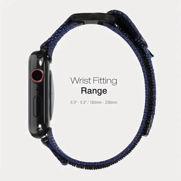 Sportrem med flätad design för Apple Watch, sportband i nylon kompatibelt med Apple Watch Band Series 9/8/7/6/5/SE/Ultra 2 42 44 45 49MM