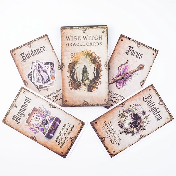 Wise Witch Oracle Cards 20 Kort 12*7Cm Spådom Skæbne Tarot Oracle Kort Fest Underholdning Brætspil TN16N