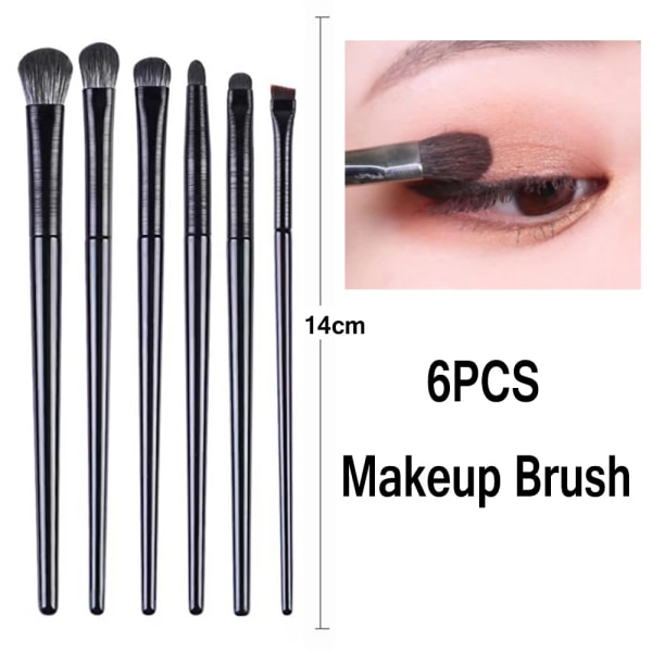 Ultra Detail Eye Makeup Brush Precision Eye Shadow Eyeliner Concealer Makeup Borstar Professionell Tapered Smudge Kosmetiska verktyg 6pc Makeup Brush set