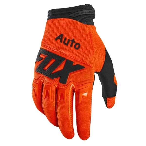 AutoFox Motocross Racing Handskar Herr Rider Offroad MX MTB Mountain Bike Guantes Downhill Full Finger Motorcykel Luvas Handskar Black--Edge---Orange L