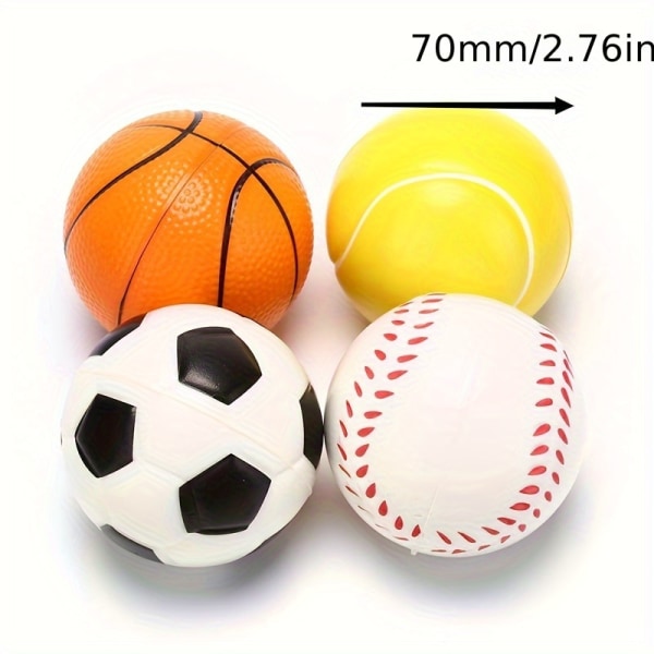 Svamp Pu-bollleksak, elastisk dekompressionsfotboll, basket, tennisboll, baseboll för partyfavorit