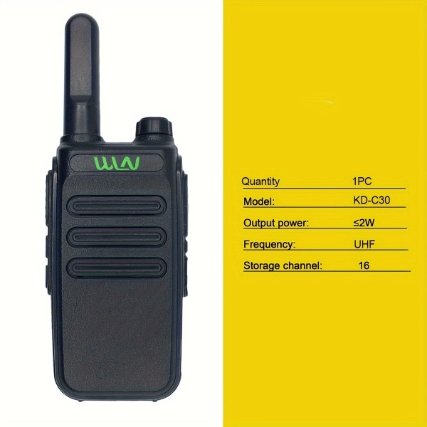 C30 Mini tvåvägsradio, 2W USB uppladdningsbara walkie talkies