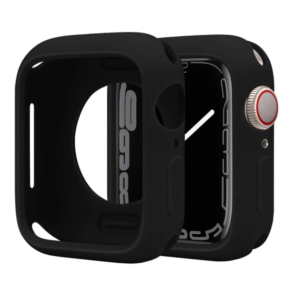 Mjukt case för Apple Watch 45mm 41mm 40mm 44mm 42mm 38mm Bumper Cover Protection Shell för iWatch Series 8 7 6 SE 5 4 3 Black Series456 SE 44MM