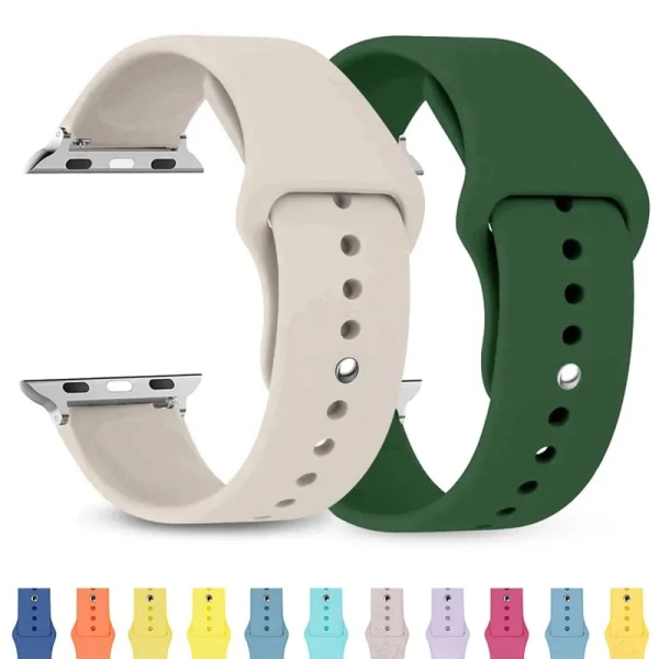 rem För Apple Watch -band 40mm 44mm 49mm 45mm 41mm 38mm 42mm Silikonbältesarmband iWatch series se 9 8 7 6 5 3 ultra 2 band Yanqing 42 44 45 49 mm