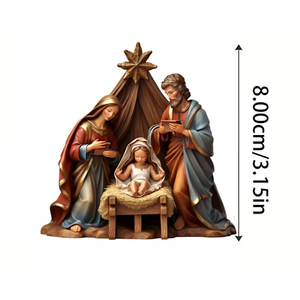 Kreativ Religiøs Akryl Bil Pendel Dekoration Ornament Jesus Familie Bøn Scene Pendant Bil Bak Spejl Hængende Pendant Pendante A4