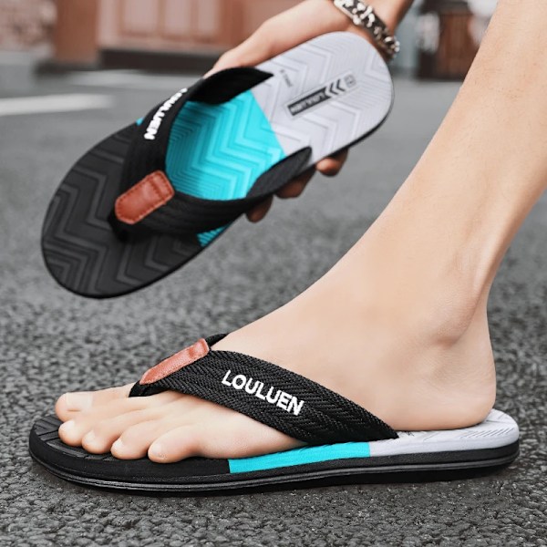 Høj Kvalitet Mænd Flip Flops Sommer Strand Flip Flops Mænd Mode Åndbar Casual Mænd Strand Tomp Sommer Udendørs yfL-216-junlv 44