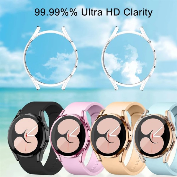 Glas+ Case för Samsung Galaxy Watch 5 pro 45mm tillbehör PC Bumper Cover All-Around Skärmskydd Galaxy Watch 5 40mm 44mm black Galaxy watch 5 44mm