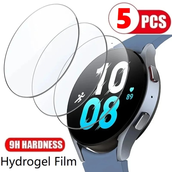 5 st skärmskydd för Samsung Galaxy Watch Active 2 3 40 mm 41 mm 45 mm hydrogelfilm Active2 Aluminum44MM 5PCS Hydrogel Film