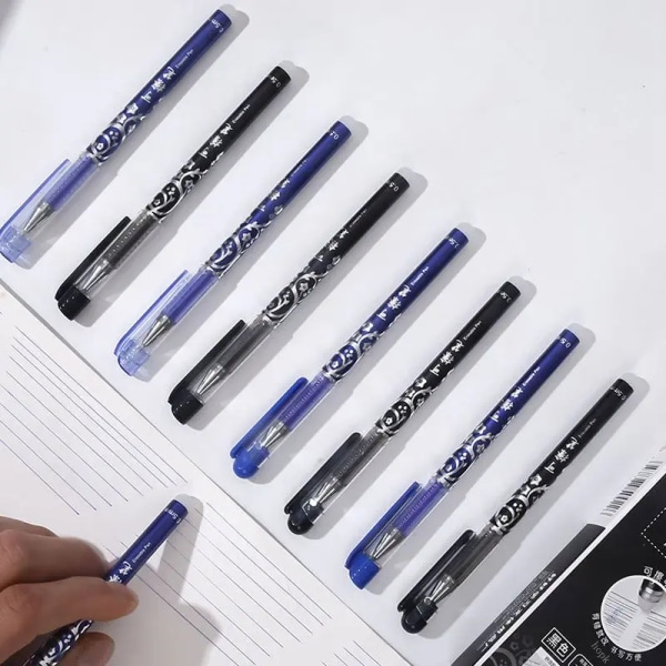 Raderbar Gel Pen Refill Stång Set 0,5 mm Tvättbart handtag Magic Raderbar Penna för skolpenna Skrivverktyg Kawaii Stationery 0.5mm Needle tip