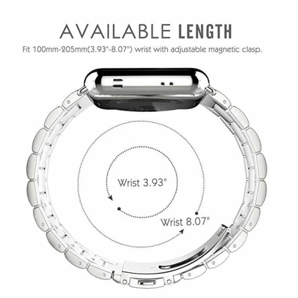 Armband i rostfritt stål för Apple watch 38mm 42mm Metal WatchBand 40mm 44mm Sportarmband för iWatch serie 7/6/SE/5/4/3/2 gold white1 For UItra 49mm