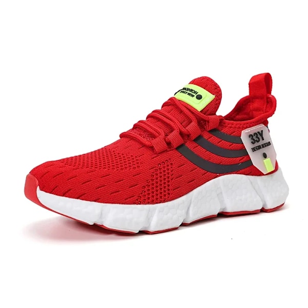 Män Casual Sport Skor Andningsbart Lätta Sneakers Sommar Utomhus Tennis Löpande Promenader Skor Man Vulkaniserade Skor Man Man Mane Red 46