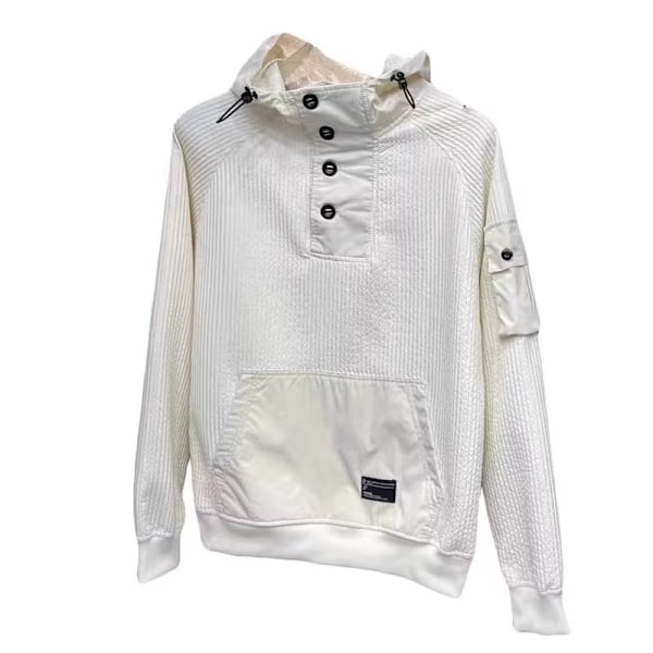 Hösten Mode Brand Hoodie Coat Mäns Nya Par Pullover Lång Ärm Topp Koreanska Style Sytching Loose Blouse Mode On Green XL