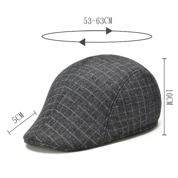 2024 Retro Newsboy Caps Mænd Ottekantede Hatte Britiske Malere Hat Efterår Vinter Berrêts Hørben Flad Caps Hip Hop Berrêts Gorras Navy blue