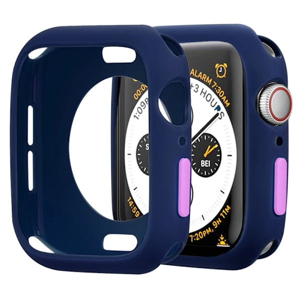 Apple Watch Ultra 9 8 7 Se 6 5 4 suojakotelo, suoja tarvikkeet iWatch-sarjalle 49mm 41mm 45mm 38mm 40mm 42mm 44mm pudotuksilta. Midnight Blue Purple Series 123 42mm