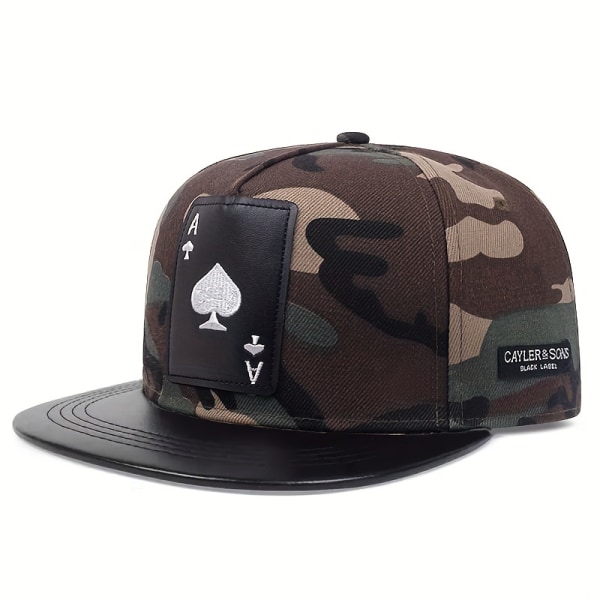 2st Poker Patch unisex cap Trendig Hip Hop Snapback-hattar Lätt justerbar solhatt för kvinnor män Camouflage