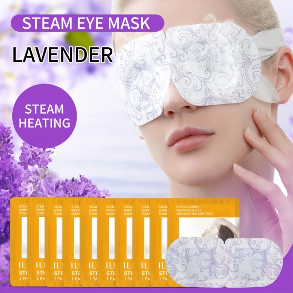Steam Eye Mask Lavendel Varmkompress Ånghet Kompress för att lindra ögontrötthet Specialvärme Sömnmask Steam Sleep