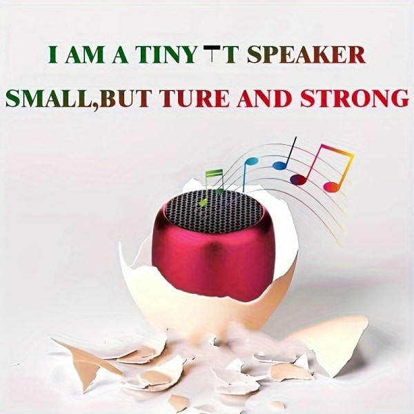 Bärbar musikspelare Mini M1-högtalare Trådlös högtalare med subwoofer, sportljudbox, högtalare för alla smartphones pink