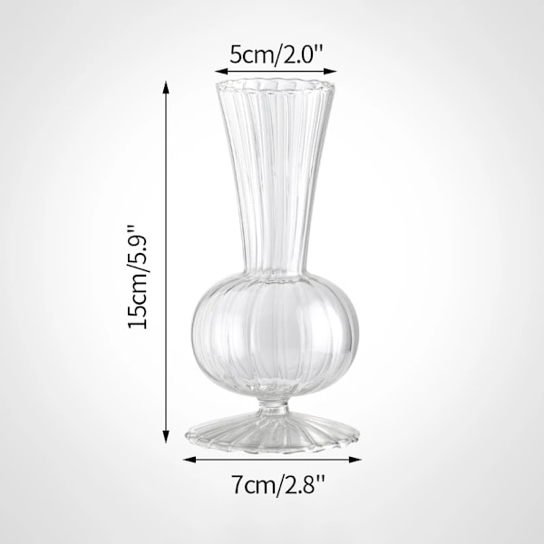 Gennemsigtige Glasvaser til Planteflaske Nordisk Blomstervase Hydroponisk Terrarium Beholder Blomst Bord Pot ваза для цветов Glass Vase S4