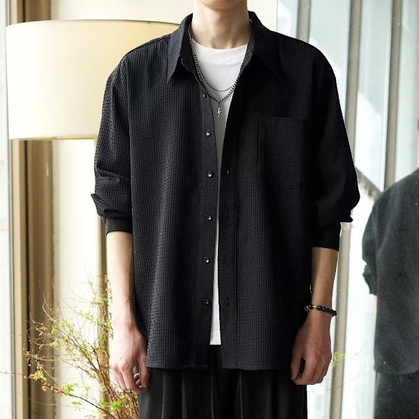 Koreansk Mænd Kortærmet Skjorte Solbeskyttelse Trendy Herretøj Casual Handsome Plus Størrelse Løs Langærmet Skjorte Mænds Forår Og Efterår. White 2L