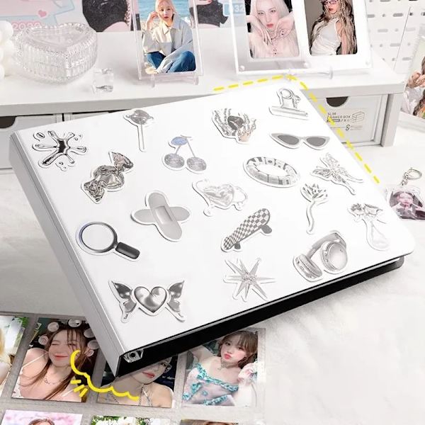 Suuri kapasiteetti valokuva-albumi Kpop-kansio Photocard-pidike Kpop-albumi 20 sisäsivua 6/7/8 ruudukkoa valokuvien keräyskirja S10 A5 page 10pc