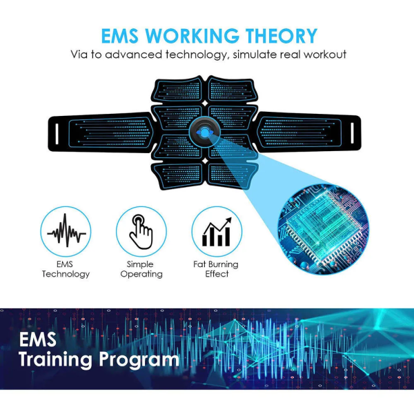 Eletrostimulator EMS Magmuskelstimulator Elektrisk massageapparat Elektrostimulering Höfttränare Hemgym Fitness Olive