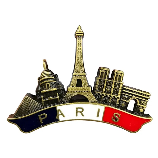 Franske Paris Metal Køleskabsmagneter 3D Retro Paris Stickers Til Køleskab Verden Turist Souvenir Samling Gaver Hjem Indretning B