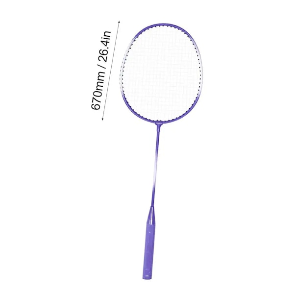 Badminton Racket Portable 2 People Badminton Racket Set Garden Beach Badminton Equipment Kids Professional Double Racket Purple C