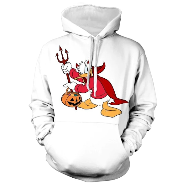 Disney Halloween Hoodie Höst Män Kvinnor Tecknade Mickey Stitch Tryckt Huva Kläder Mode Rock Med Hatt Casual Streetweare W14535 S