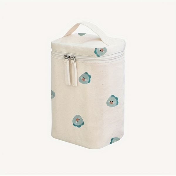Kylväska, isolerad väska, matlunchväska, kompakt och lätt, stark dragkedja, hopfällbar, stående kylväska 13.5*9.5*21CM