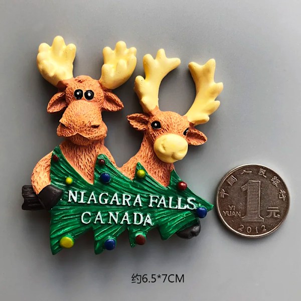 Køleskabsmagneter Canada Irland Tyskland Hollywood Sverige Holland Salzburg Australien Køleskabsmagnet Mærkat Verden Rejse Souvenir Magnetisk Canadian Elk