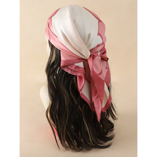 Luxury Varumärke 2023 Silk Square Scarf Kvinnor Katt Hals Hår Slips Band Beach Hijab Kerchief Headbands Bandana Kvinnlig Foulare D 70Cm JNC016-01 70x70cm