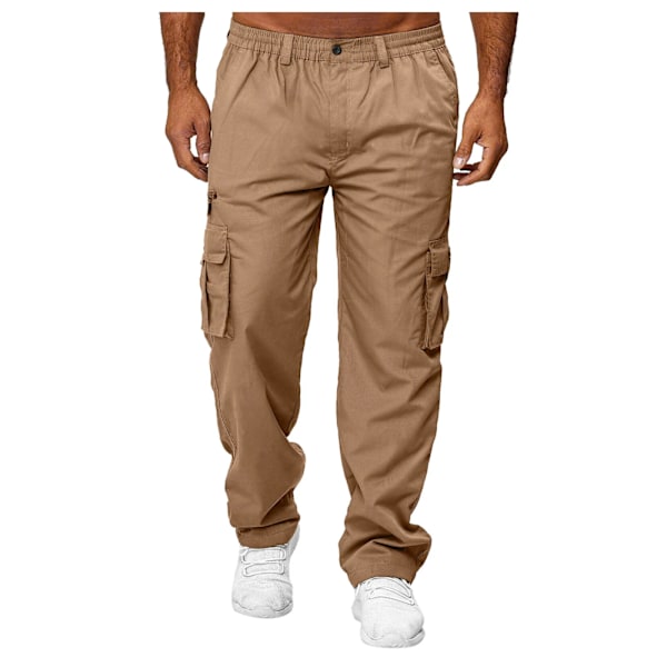 Sweatbyxor Män Jogger Cargo Byxor Casual Multi Pockets Militära Taktiska Byxor Taktiska Last Baggy Byxor Män khaki XXXL