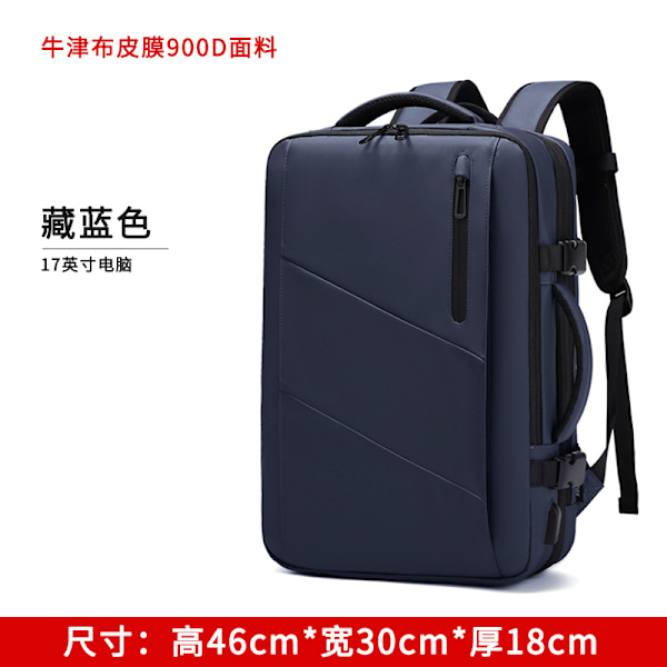 Gränsöverskridande Expansion Ryggsäck Business Vattentät Skola Väska Multifunktionell Rese Väska Laptop Väska Mäns Ryggsäck Mäns Väska Mäns Väge Grey (Elite 1020) 18 Inch